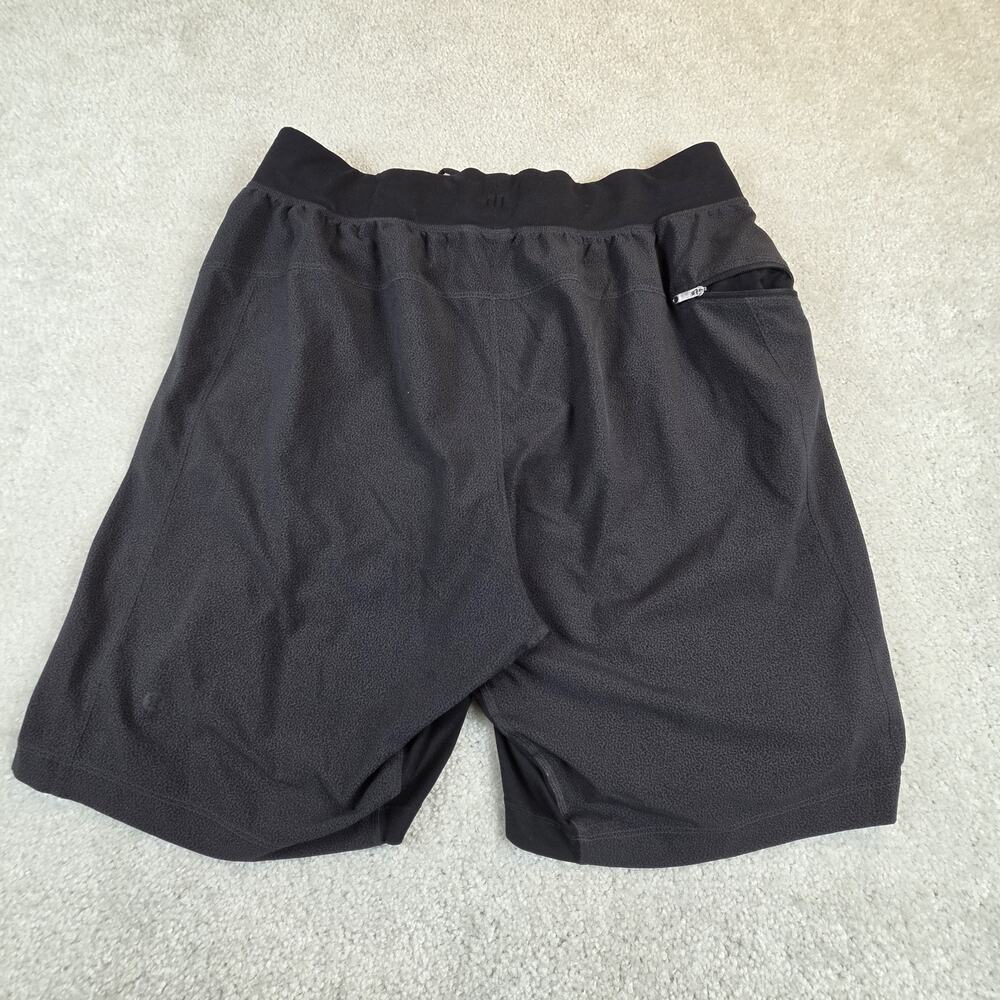 Lululemon Men's Pacebreaker Shorts Size L Black Gray Print 9 Inch Inseam - Picture 2 of 8